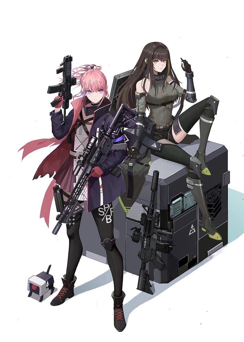 Anime Anime Girls Gun Weapon Long Hair Purple Eyes AR 15 Wallpaper -  Resolution:2000x3000 - ID:360381 - wallha.com