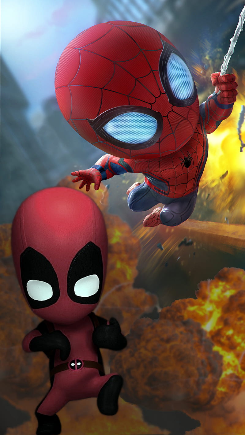 Spiderman deadpool, maravilla, Fondo de pantalla de teléfono HD | Peakpx
