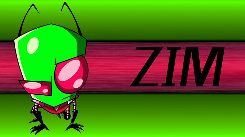 Zim Crouched, cartoons, gir, invader zim, gaz, zim, dib, HD wallpaper