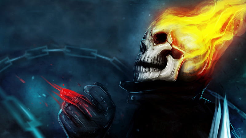 HD wallpaper ghost rider chain ghost skull rider