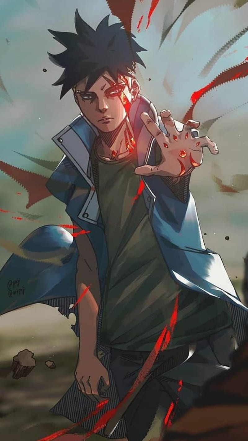 Boruto Karma mark, phone, lock, naruto, kawaki, curse mark, HD