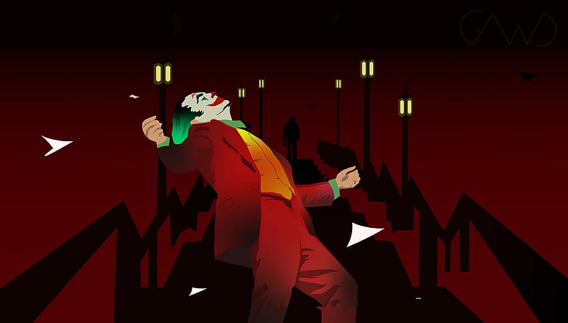 Joker Happy Dance Art, HD wallpaper