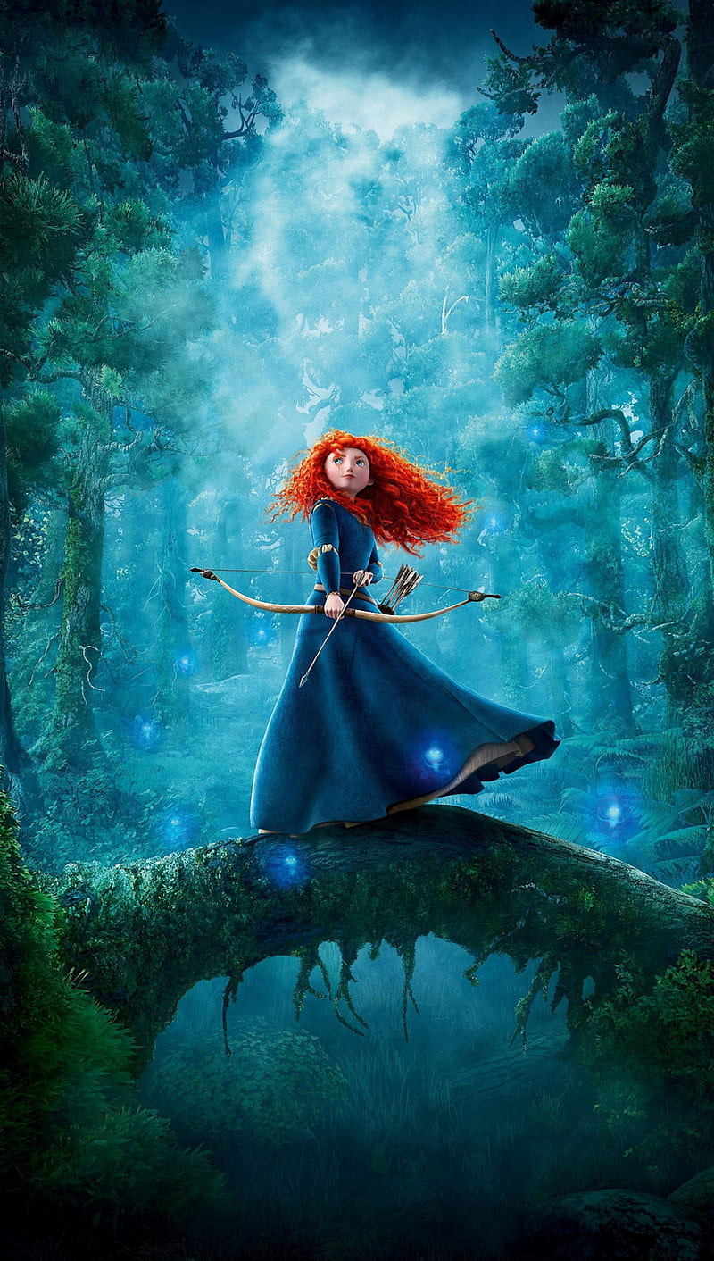 Merida, animation, disney, ginger, merida brave, HD phone wallpaper