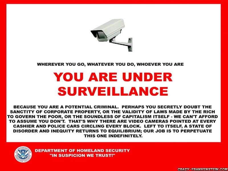 Under Surveillance, warning, camera, sign, watching, filming, HD wallpaper