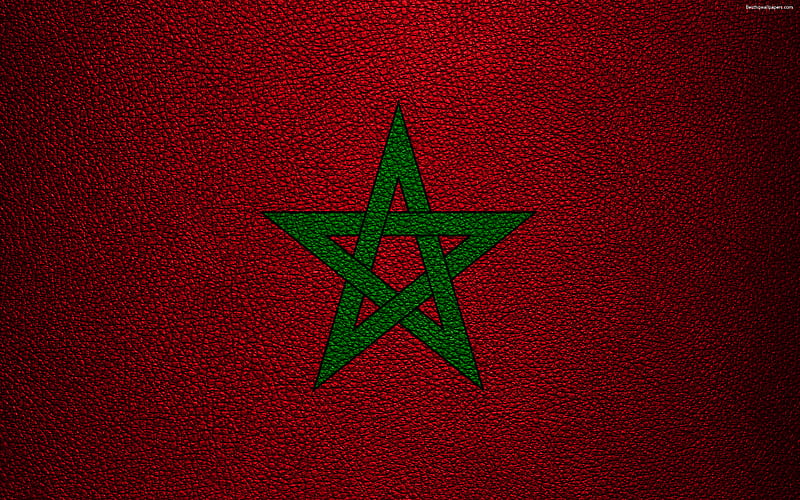 Flag Of Morocco, africa, leather, moroccan flag, HD wallpaper