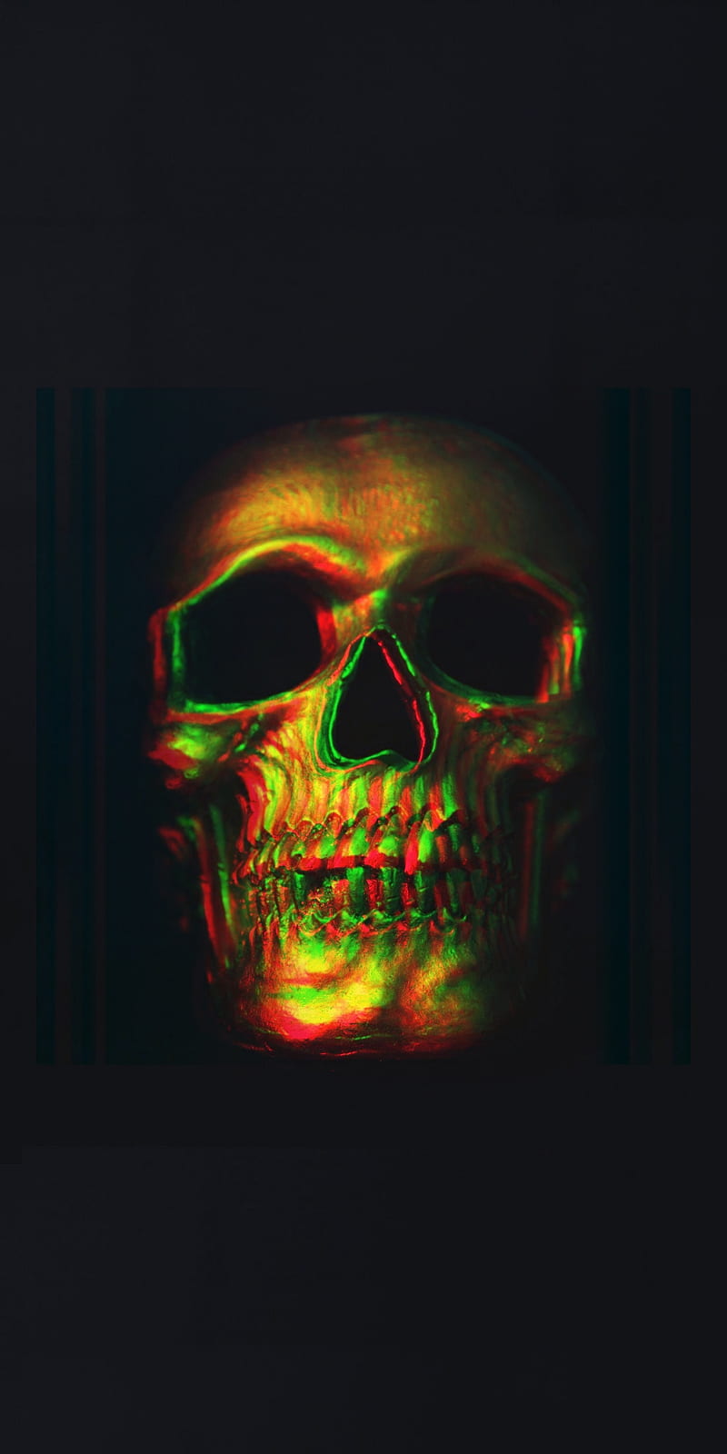Skull Hologram, cool, halloween, roses, skulls, HD phone wallpaper | Peakpx
