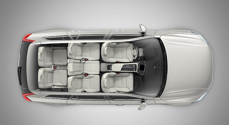 2020 Volvo XC90 Inscription T8 Plug-in Hybrid (Color: Birch Light Metallic) - Interior, Third Row Seats , car, HD wallpaper