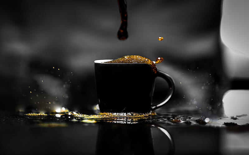 Coffee Cup Foam Macro graphy, HD wallpaper