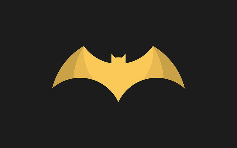 Batman logo, minimal, superheroes, gray background, Bat-man, Batman, HD wallpaper