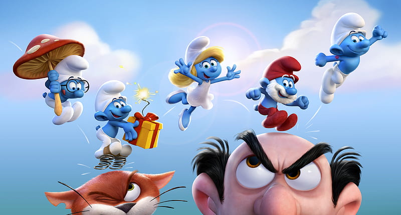Smurfs The Lost Village Official, smurfs-the-lost-village, smurfs, 2017-movies, movies, animated-movies, HD wallpaper