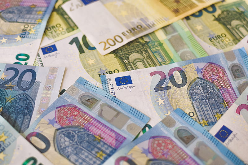 euro, money, banknotes, bills, cash, HD wallpaper