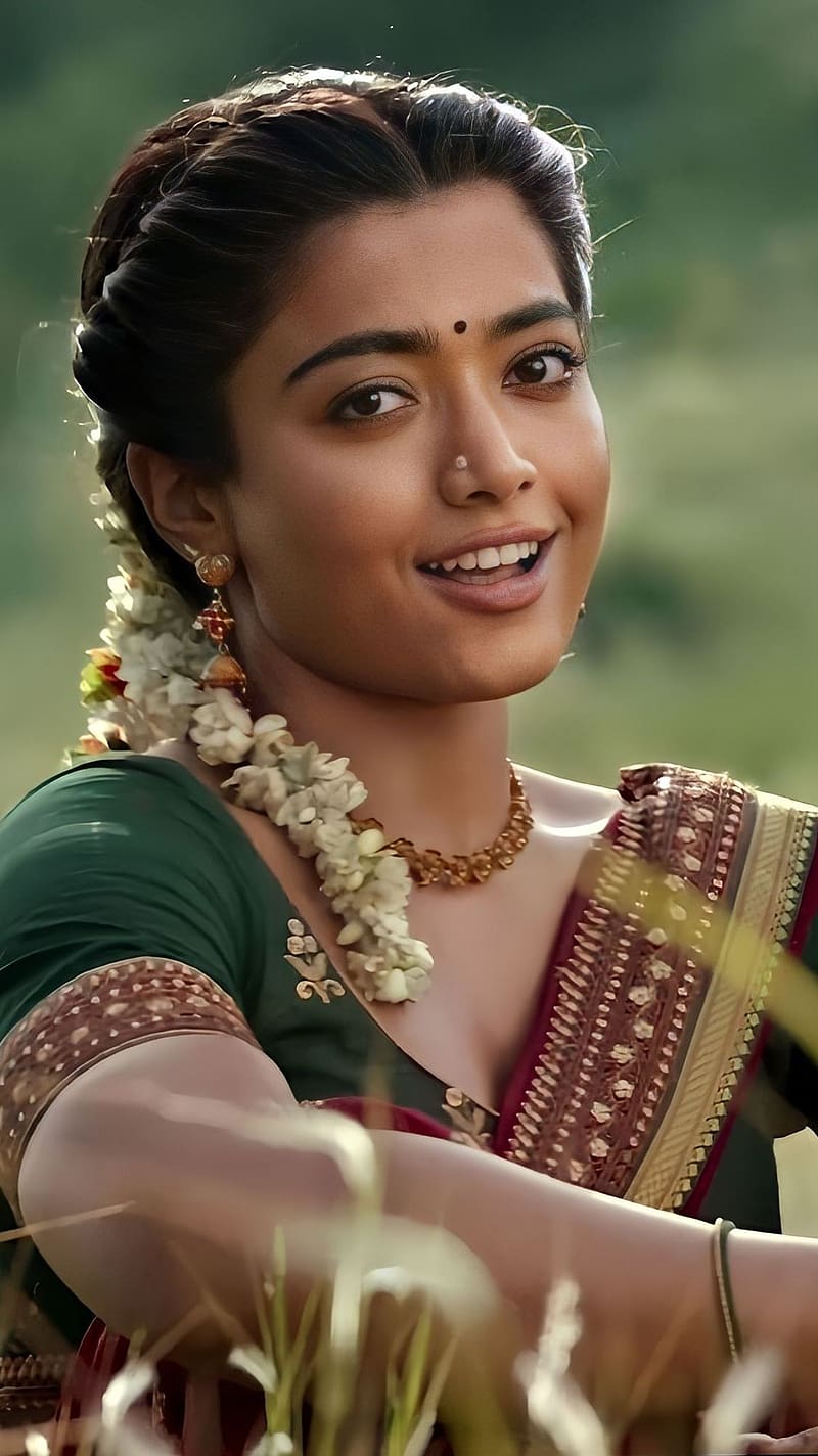 Rashmika mandanna, telugu actress, pushpa, HD phone wallpaper