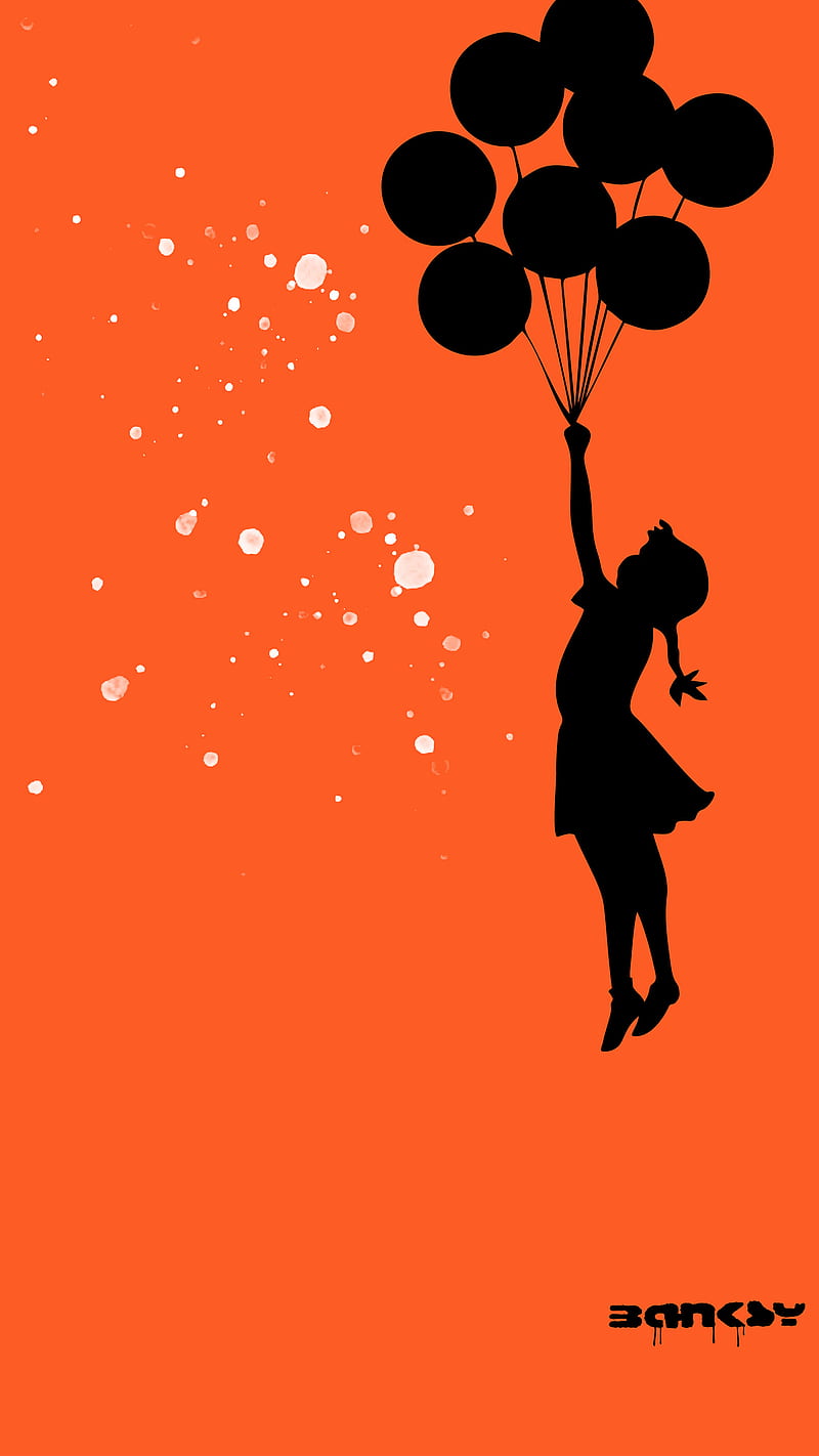 Flying Balloons Girl, Arts Culture, Banksy graffiti, DimDom, art Street, art meaning, art political, beautiful , color, murals artwork, satirical street art, HD phone wallpaper