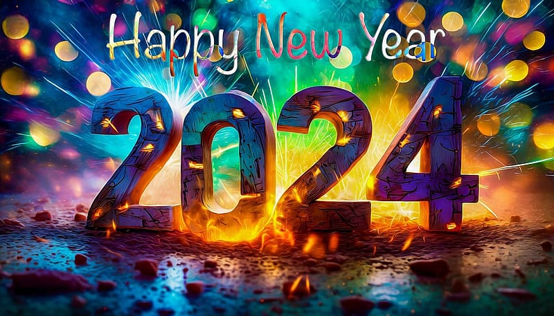 Happy New Year 2024, unnep, 2024, ujev, uj ev napja, tuzijateek, HD wallpaper
