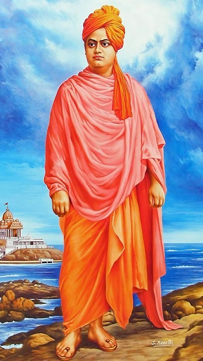 Swami Vivekanand Ka, Artwork, indian philosopher, religious teacher, indian hindu monk, HD phone wallpaper