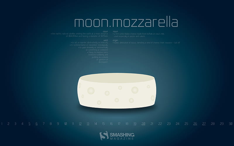 Moon Mozzarella-April 2014 calendar, HD wallpaper