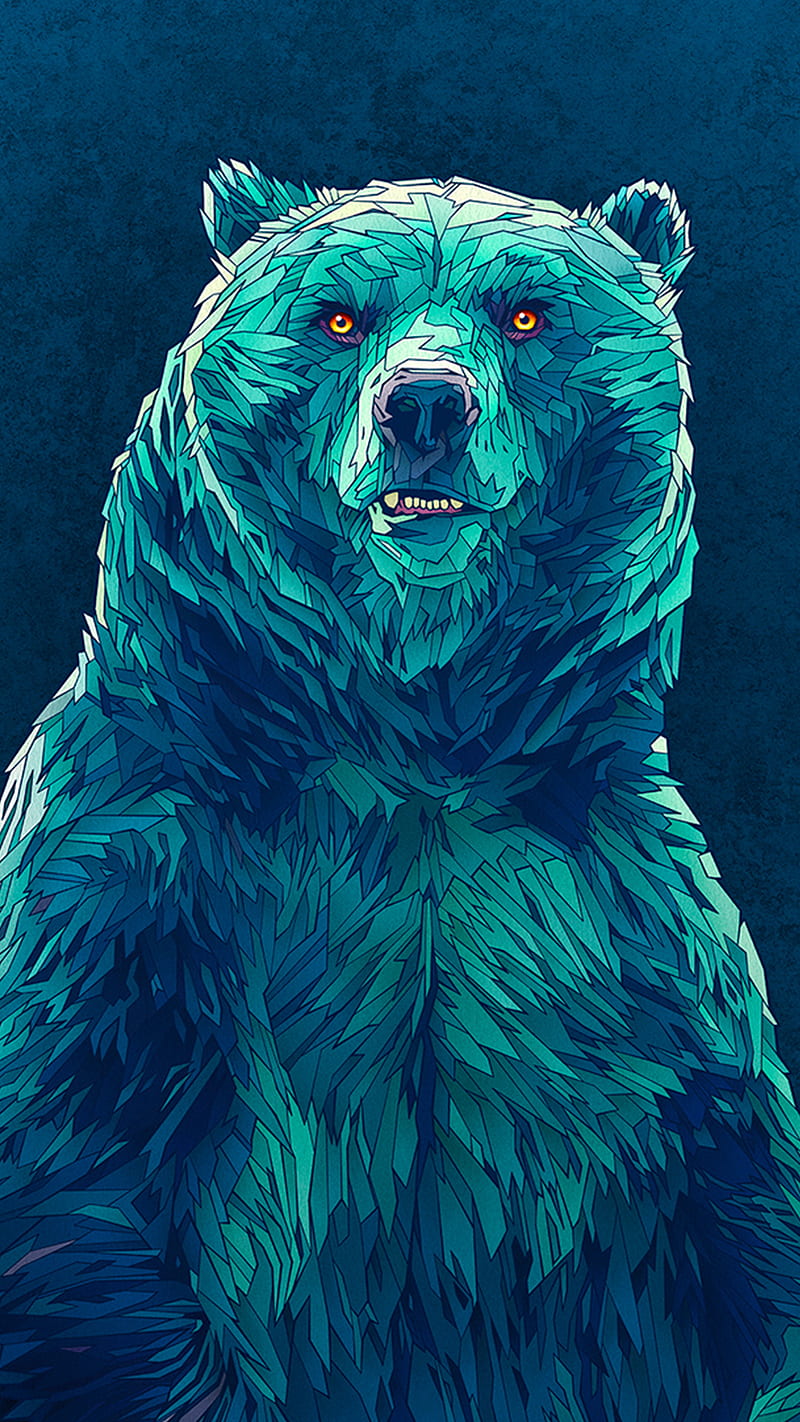 Bear, bears, grizzly, roar, HD phone wallpaper