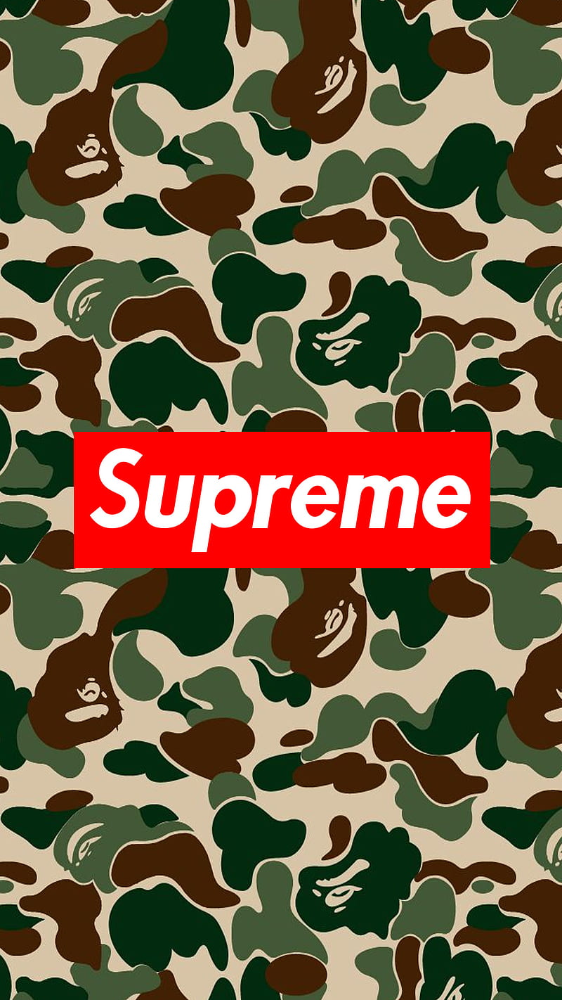 Supreme Camo, clout, forest camo, military, pattern, HD phone wallpaper ...