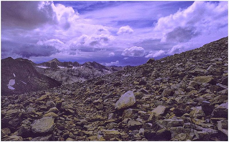 the top of mcgee pass, rocks, nature, clouds, sky, blue, HD wallpaper