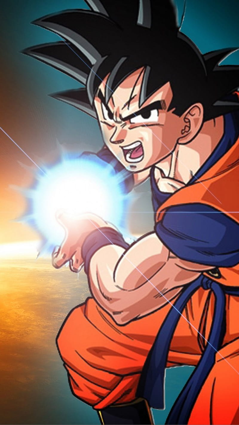 Goku, dbz, kamehameha, ball, dragon, super sayian, super sayian god, god, power, blue, HD phone wallpaper