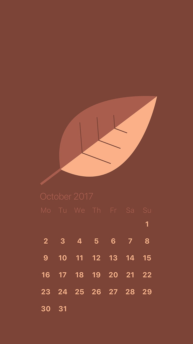 October minimal, calendar, oct, productivity, HD phone wallpaper
