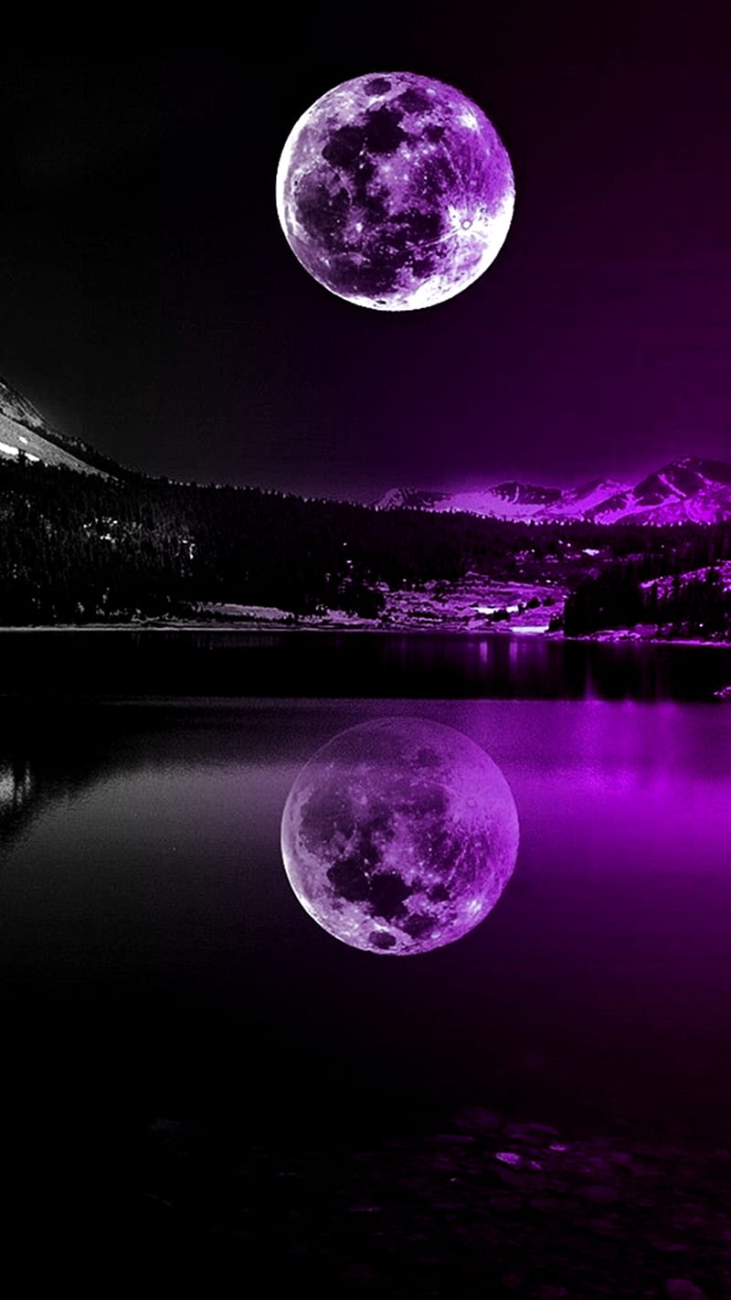 Purple Moonlight, HD phone wallpaper