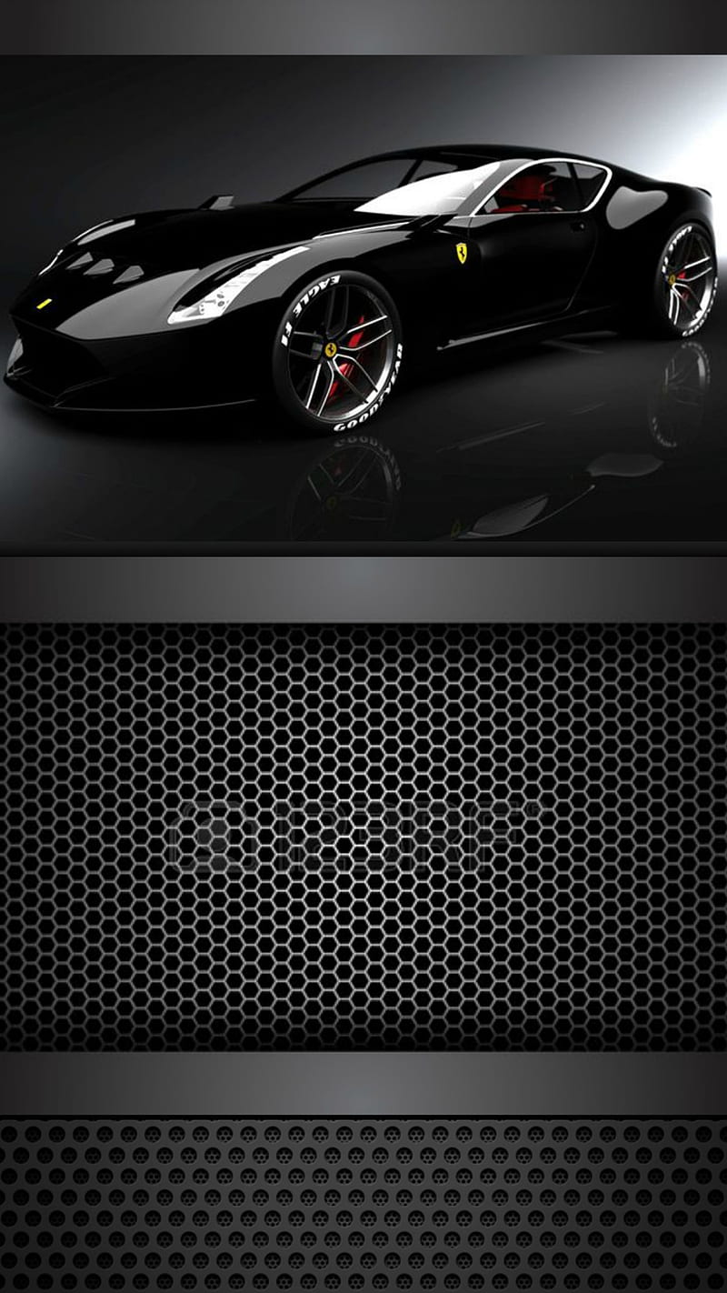 Ferrari, car, dark, metal, HD phone wallpaper