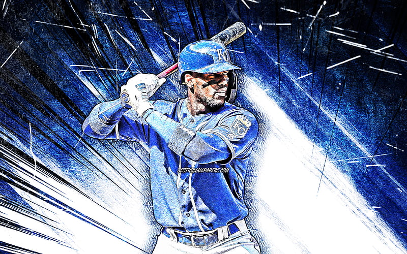 Download Jorge Soler In Blue Striking Baseball Wallpaper