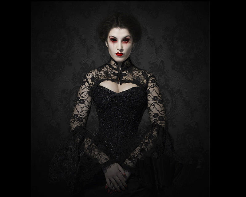 Demonic Possession, Woman, Blood, Black Eyes, Demon, HD wallpaper