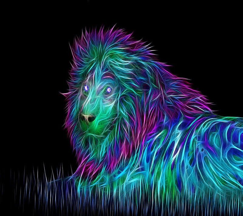 3D Lion, abstract, art, HD wallpaper | Peakpx