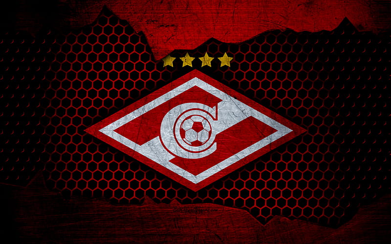Spartak Moscow logo, Russian Premier League, soccer, football club, Russia, Spartak, grunge, metal texture, Spartak Moscow FC, HD wallpaper
