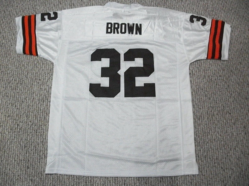 JIM BROWN Unsigned Custom Cleveland White Sewn Football Jersey Sizes S 3XL, HD wallpaper