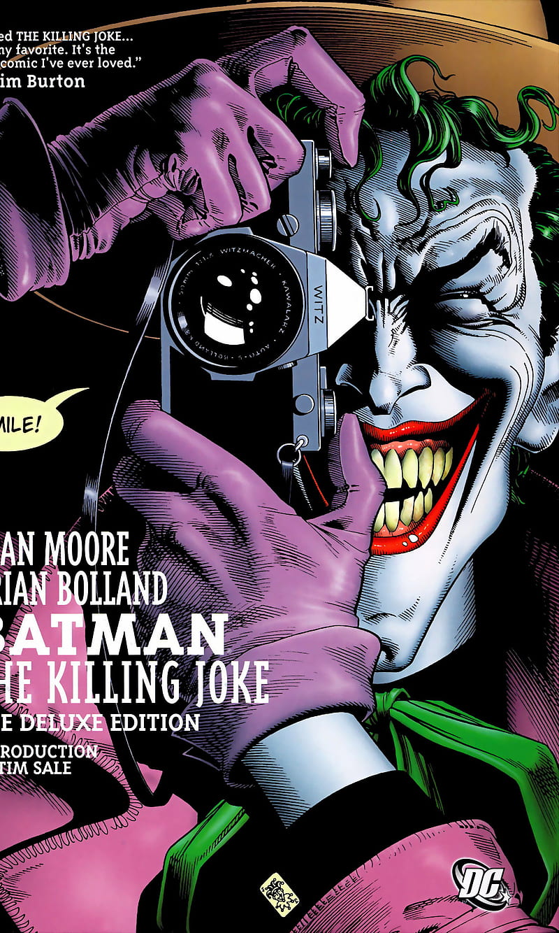 Killing Joke Cover, batman, comic, comics, dc, guason, joker, HD phone wallpaper