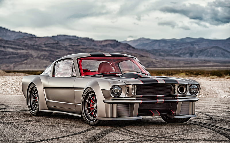 Ford Mustang muscle cars, 1965 cars, tuning, american cars, R, retro cars, Ford, HD wallpaper