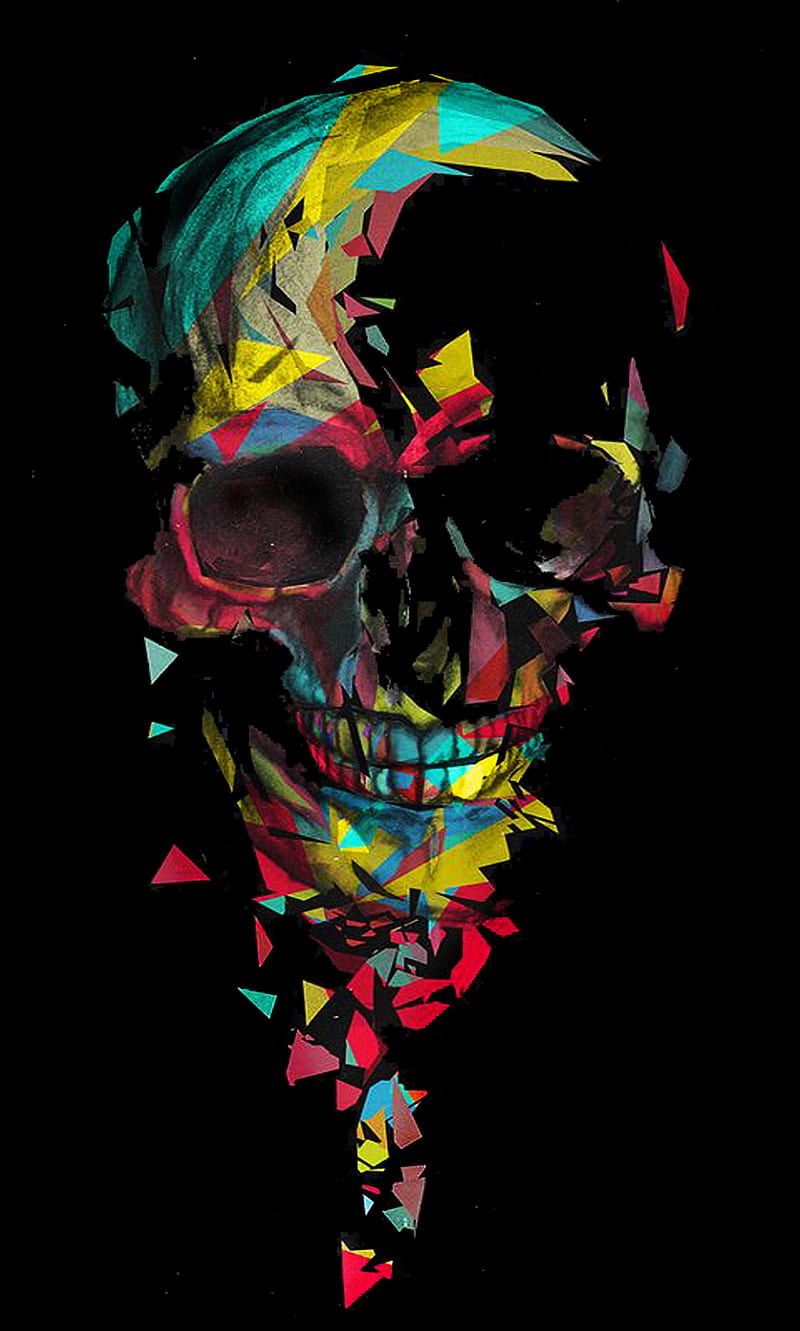 skull, amazing, blue, colors, cool, diamond, green, like, red, forma, HD phone wallpaper