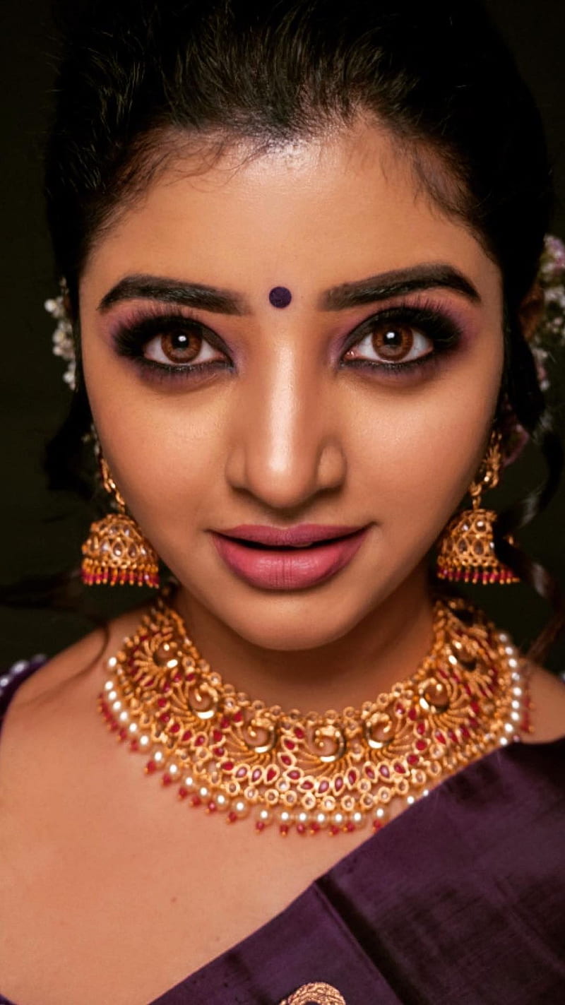 Mahalakshmi , model, saree addiction, HD phone wallpaper