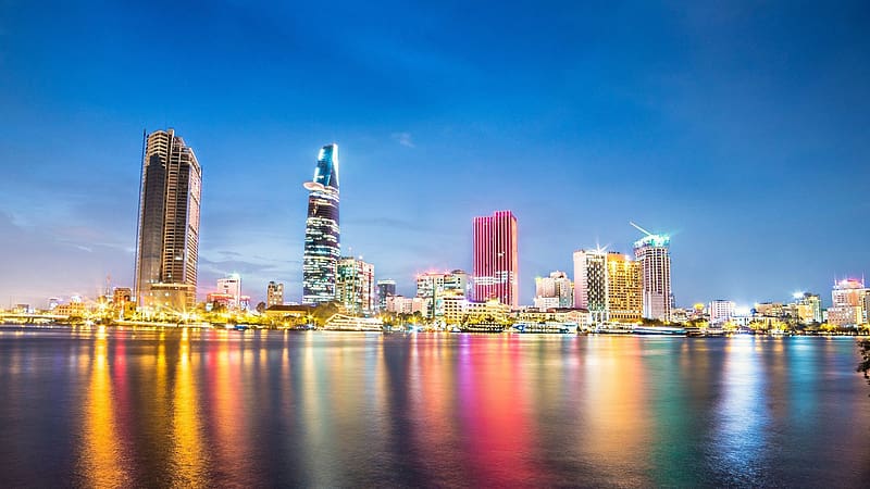 Cities, Building, Vietnam, Ho Chi Minh City, , Saigon River, Bitexco Finacial Tower, HD wallpaper
