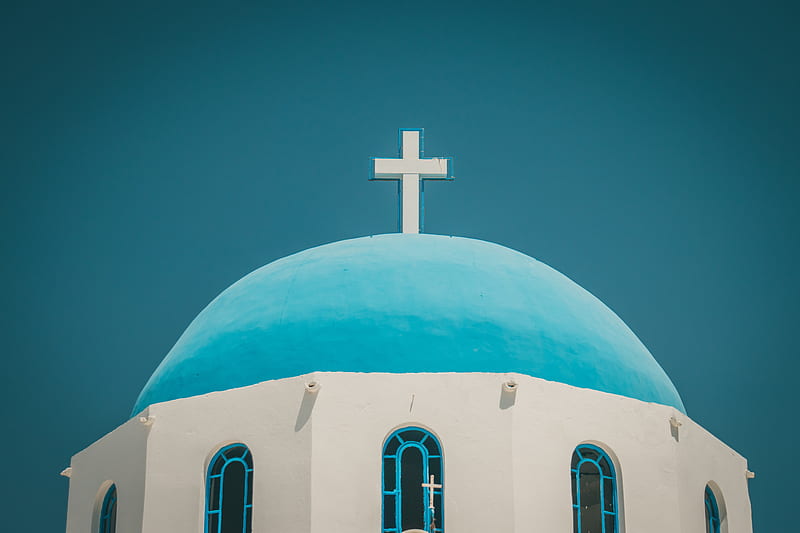 Churches, Church, Dome , Cross , Santorini, HD wallpaper