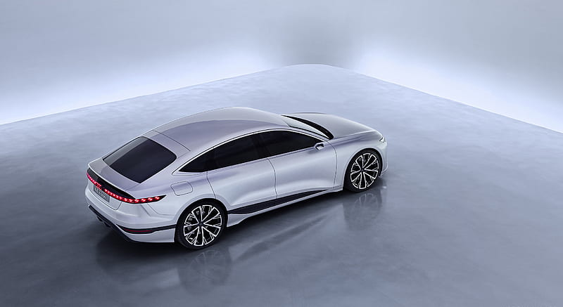 2021 Audi A6 e-tron Concept (Color: Helio Silver) - Rear Three-Quarter , car, HD wallpaper
