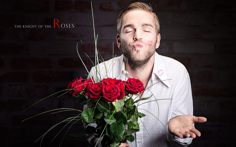 man, roses, background, kiss, HD wallpaper | Peakpx