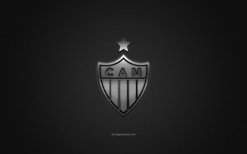 Atletico Mineiro Brazilian Football Club Serie A Silver Logo Gray Carbon Fiber Background Hd Wallpaper Peakpx