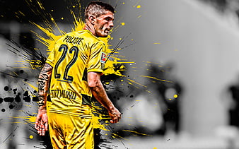 Download wallpapers Marco Reus, 4k, art, Borussia Dortmund, German football  player, splashes of paint, grung…