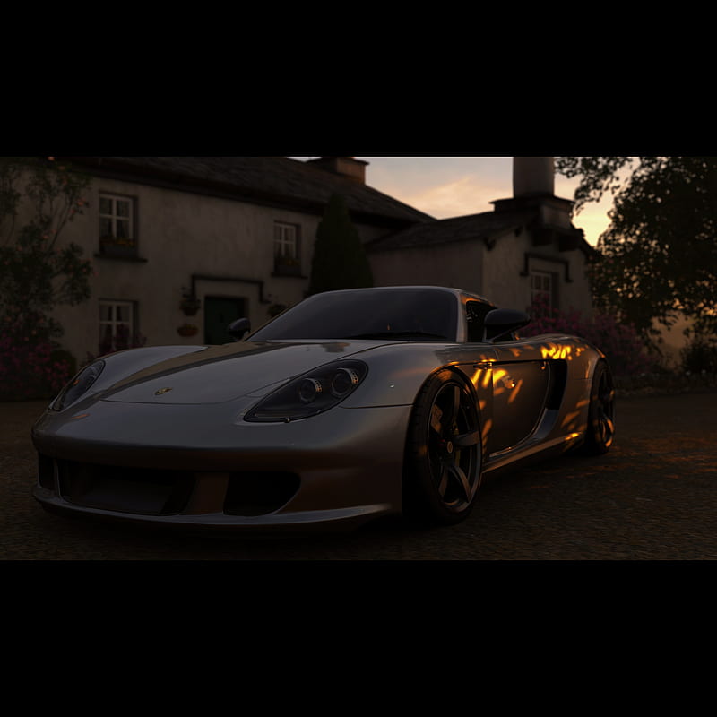 Forza Horizon 4, XboxOneX, car, video games, Too Dark!, Porsche Carrera GT, HD phone wallpaper