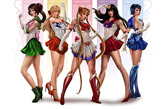 Hãy cùng ngắm nhìn bức tranh Sailor Senshi Group tuyệt đẹp này, nơi các nhân vật với sức mạnh và tình bạn sẽ khiến bạn tò mò muốn xem thêm.