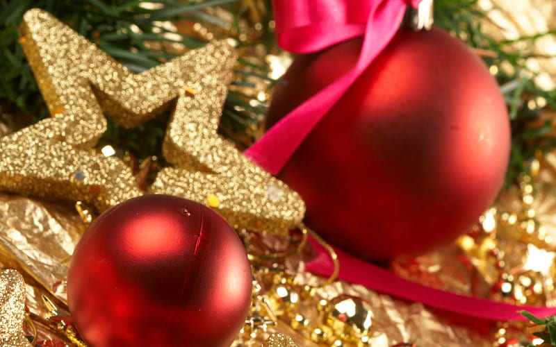 Christmas tree ornaments, red, ornaments, christmas tree, holidays ...