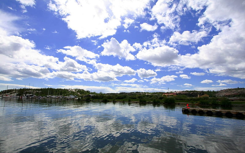 Danube River,Bulgaria, amazing, river, bonito, clouds, sky, bulgaria, blue, danube, HD wallpaper