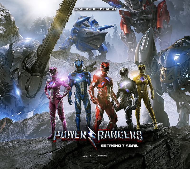 Cartel final cuadrado POWER RANGERS, : Power Rangers, vertical, Zords, Megazords, Saban, saga, serie, rita, repulsa, zordon, HD wallpaper