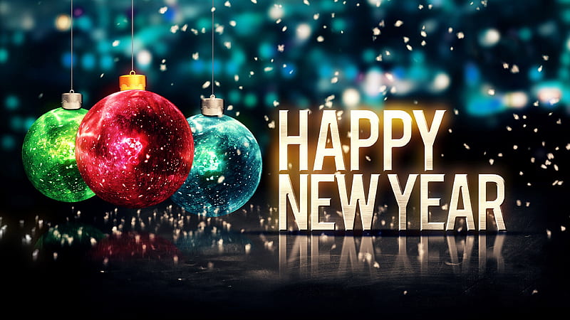 New Year with Decoration Background, HD wallpaper