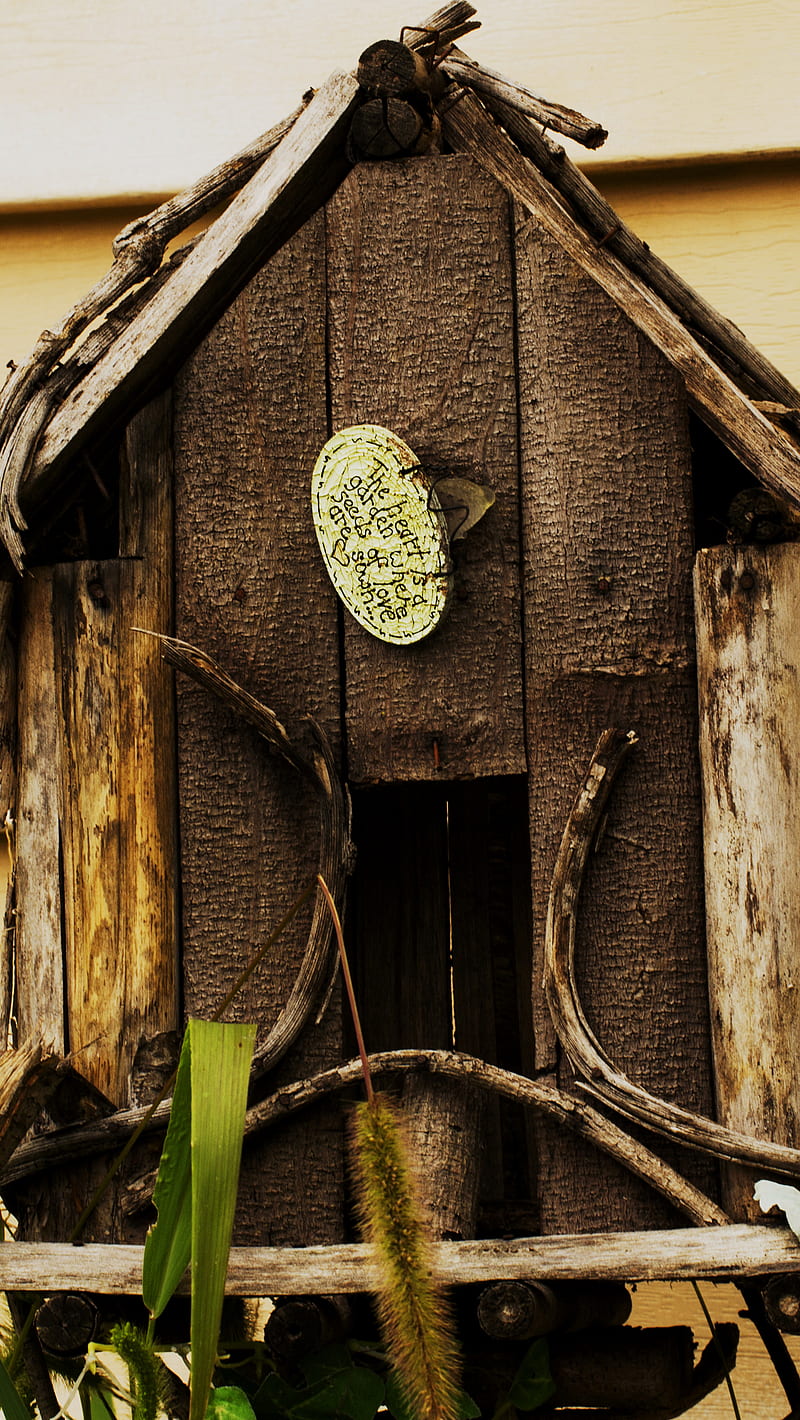 Little Old Homestead, antique, bird, birdhouse, nature, HD phone wallpaper