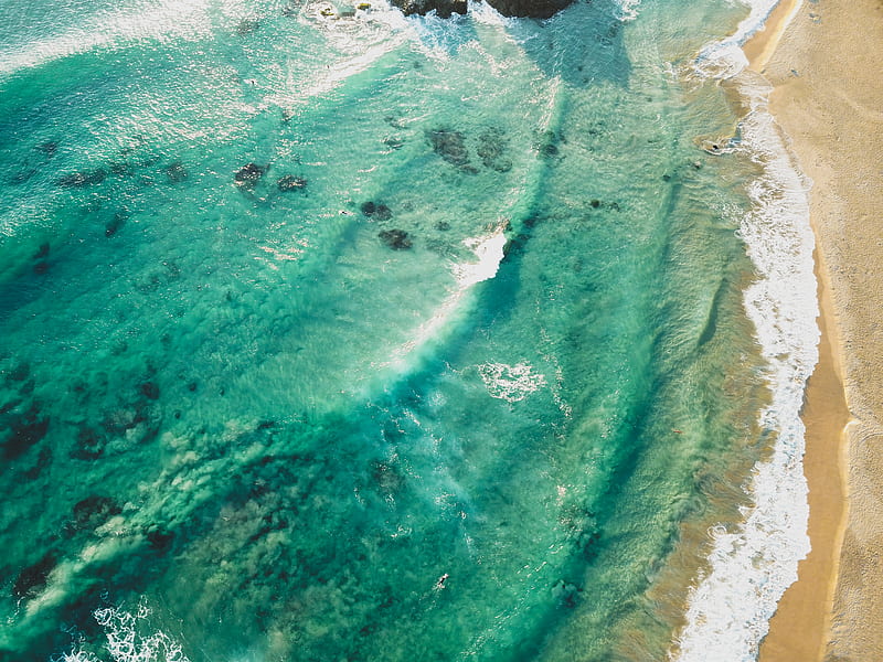 Aerial View of Seashore, HD wallpaper